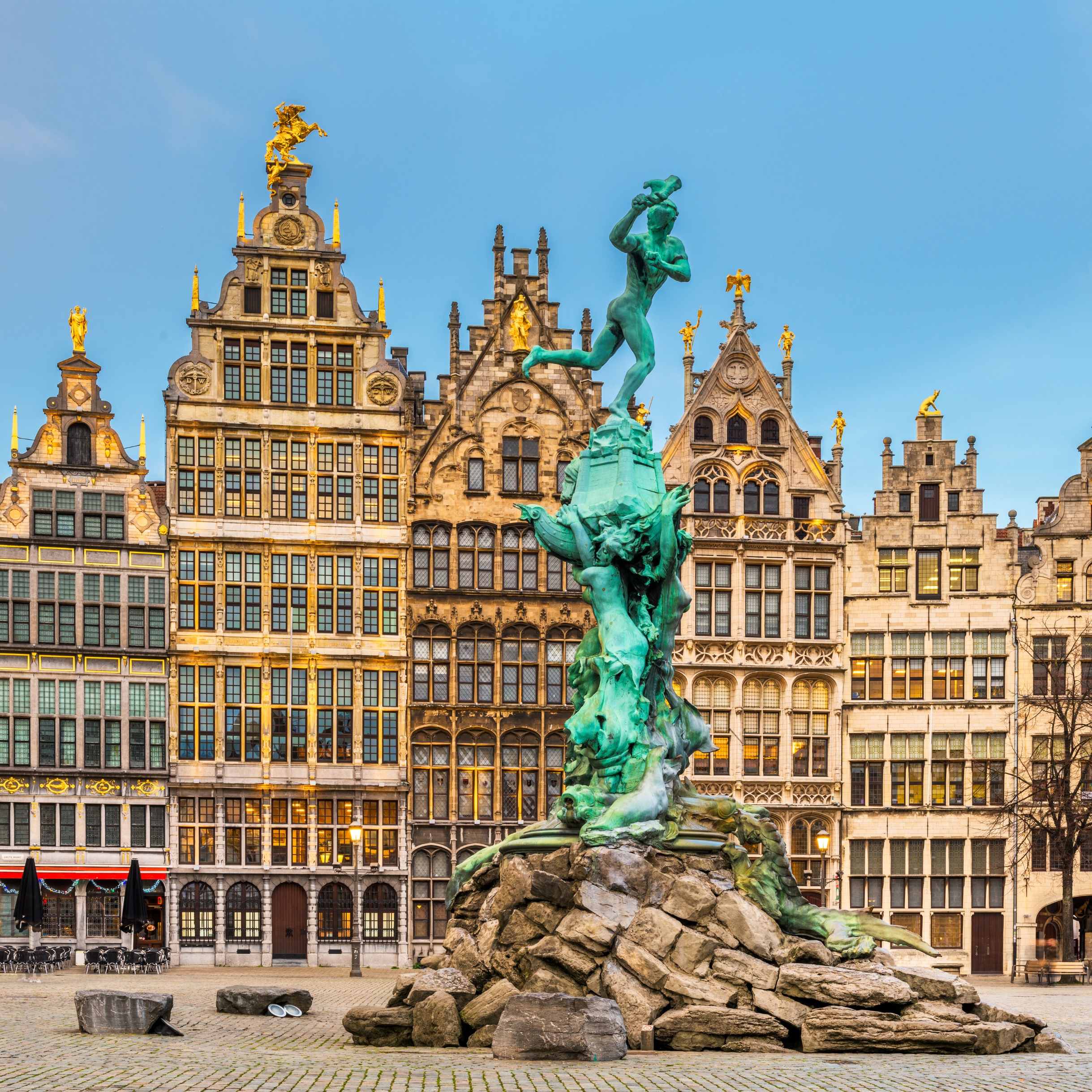 Sfeer in de stad Antwerpen